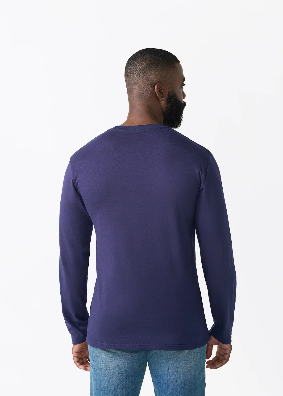 Addo Men's African Print Applique T-Shirt (Navy Tan Tribal) - Clearance - Image 3