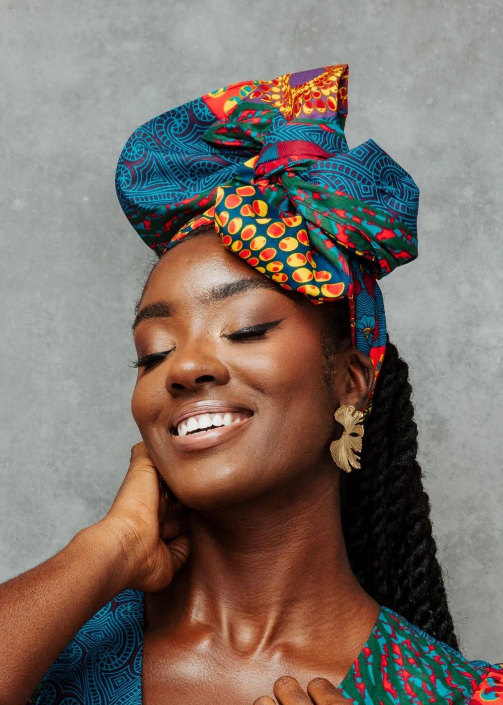 Women's African Print Head Wrap/Scarf (New Harvest Multipattern)