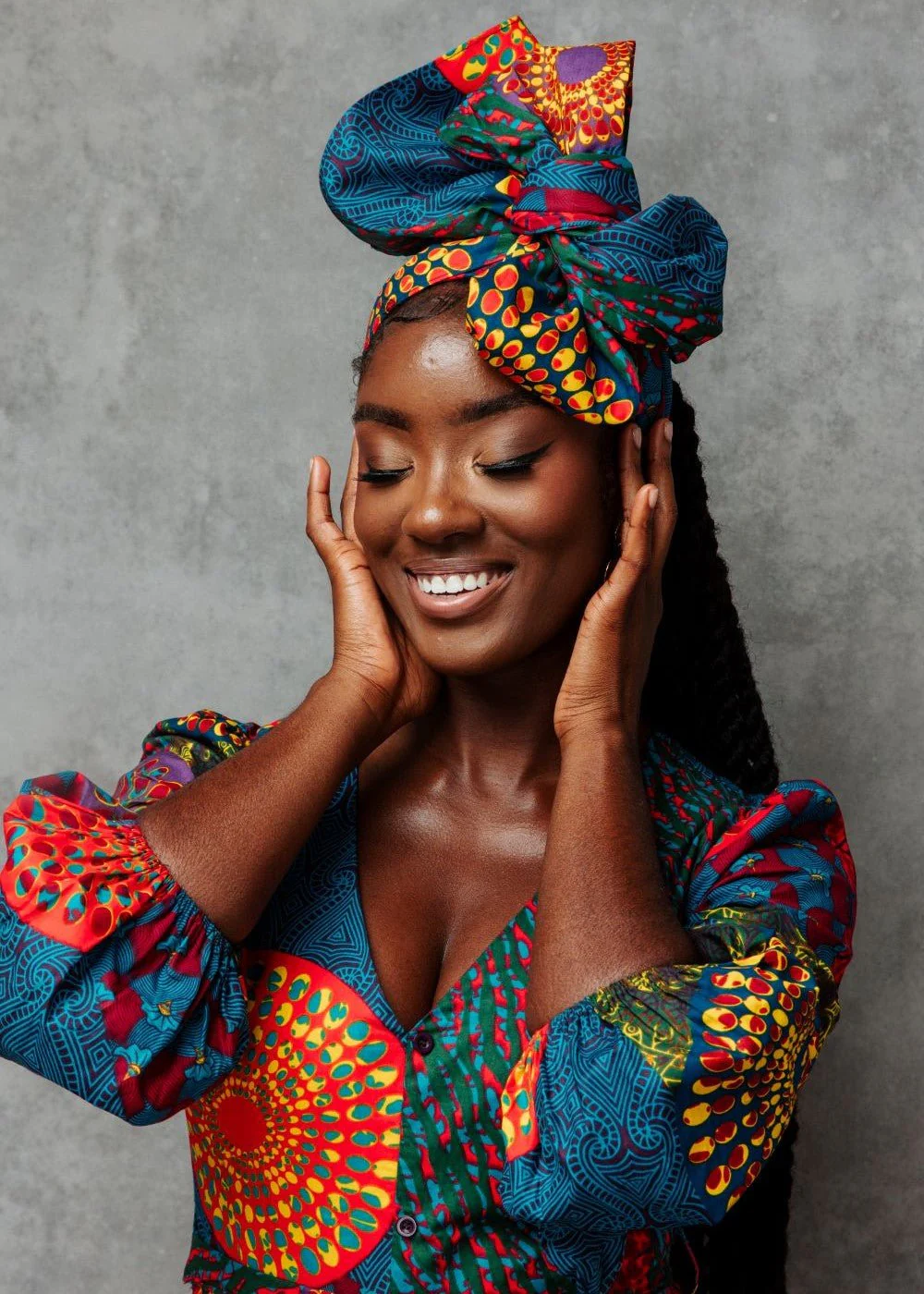 Women's African Print Head Wrap/Scarf (New Harvest Multipattern) - Image 4