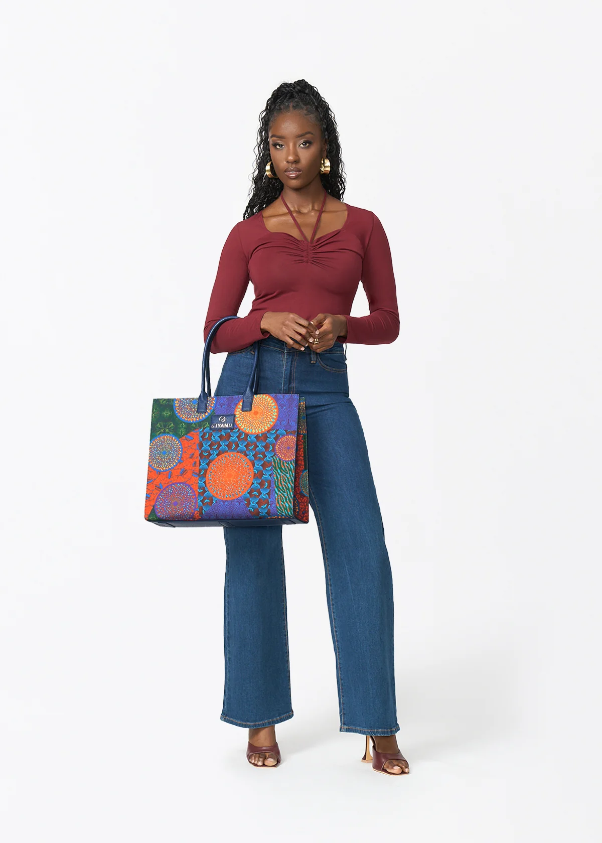 Aina Women's African Print Tote Bag (New Harvest Multipattern) - Image 2