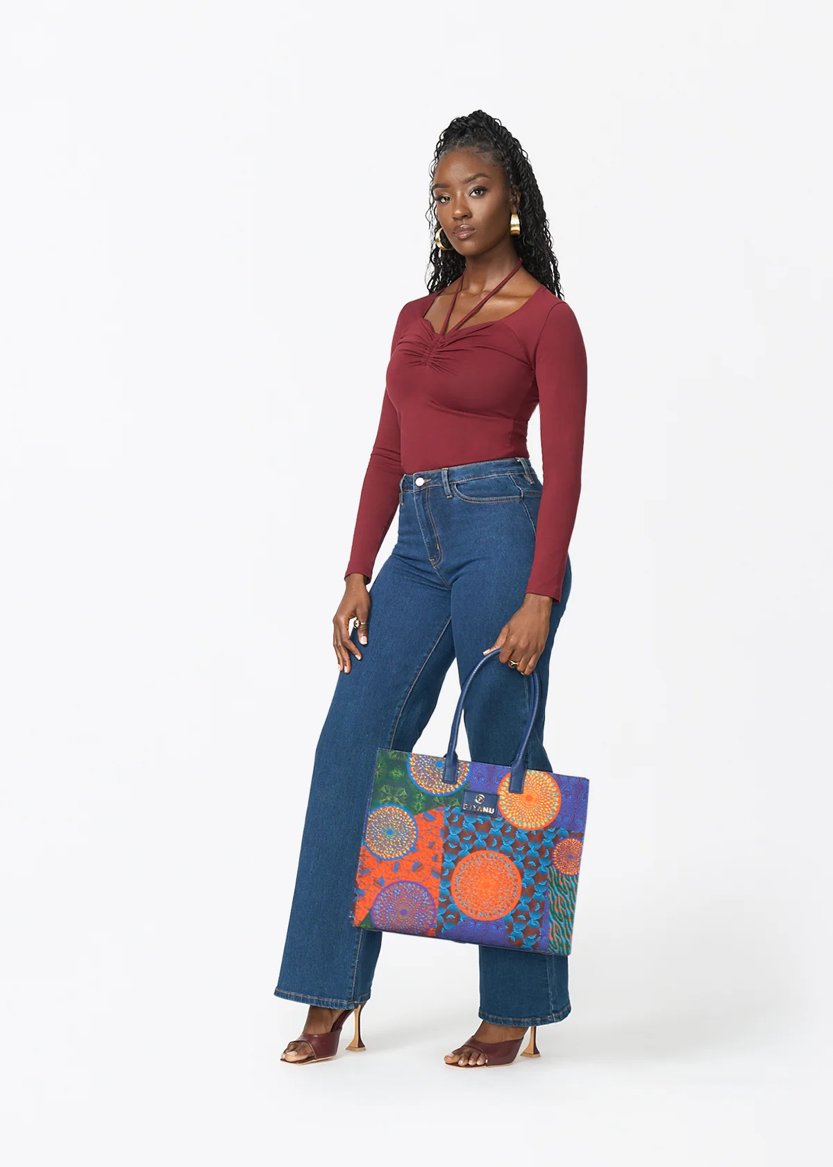 Aina Women's African Print Tote Bag (New Harvest Multipattern) - Image 6