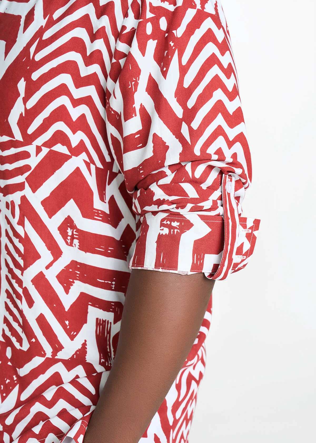 Ajisomo Men's African Print Tunic (Brick Multipattern) - Image 6