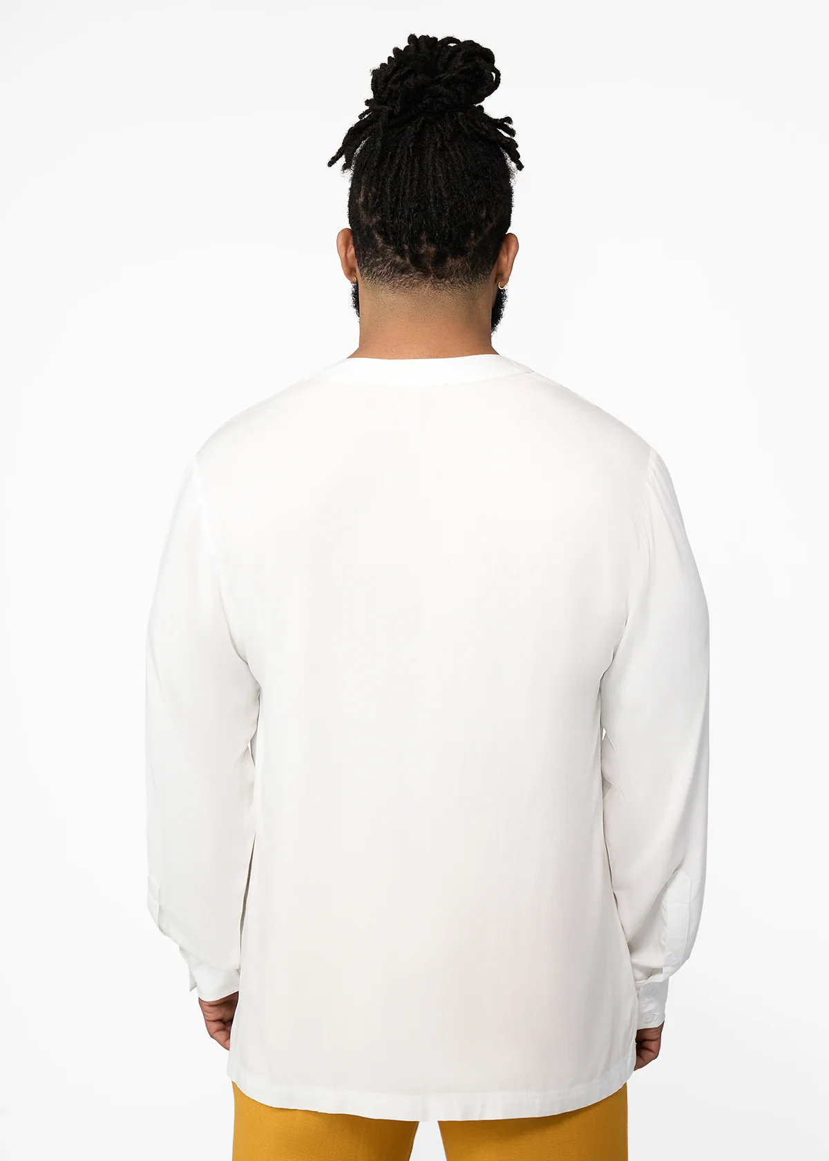Ajisomo Men's African Tunic (White) - Clearance - Image 5