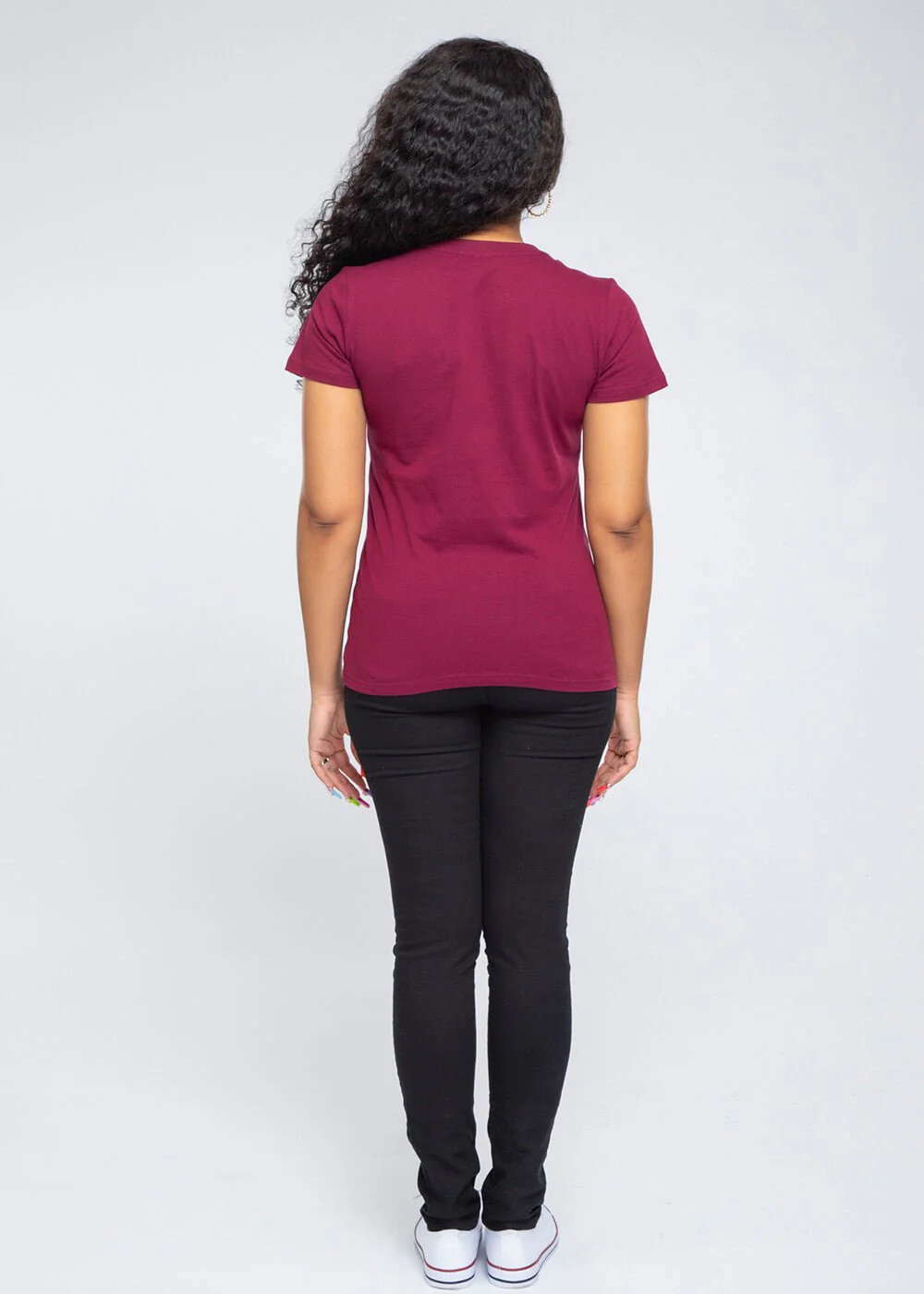 Amara Women's Dashiki T-Shirt (Deep Maroon) - Image 2