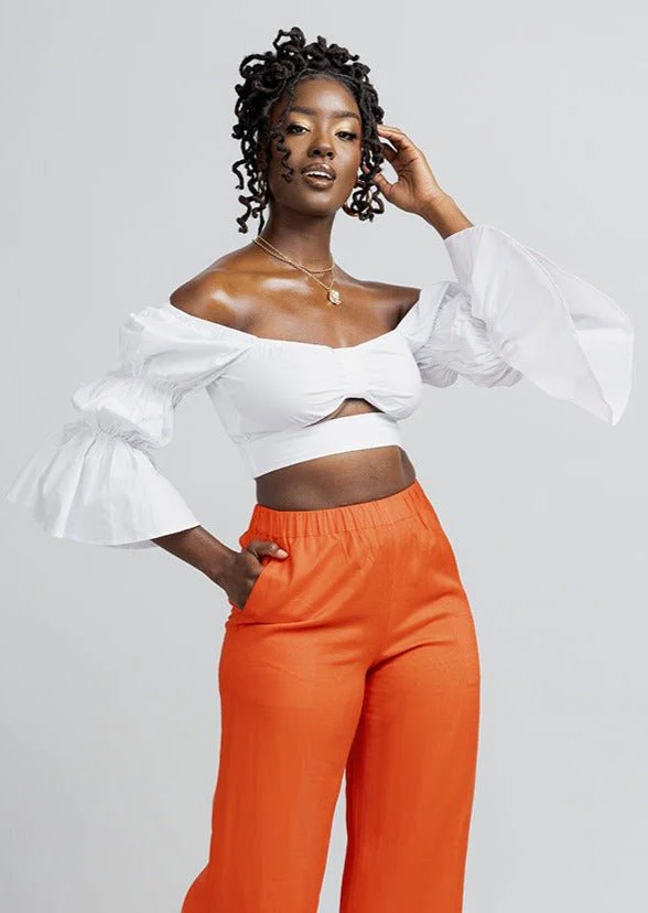 Ambar Women's Crop Top (White) - Image 4
