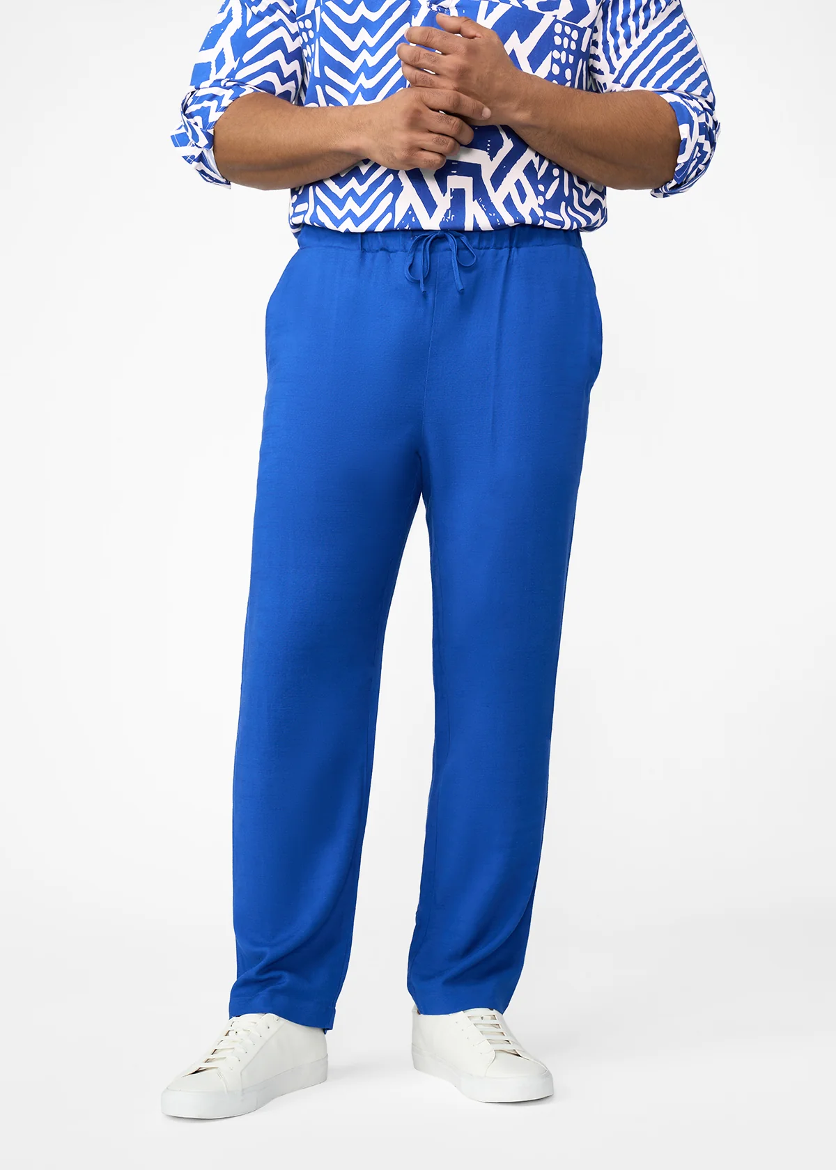 Asan Men's Linen Blend Pants (Cobalt)