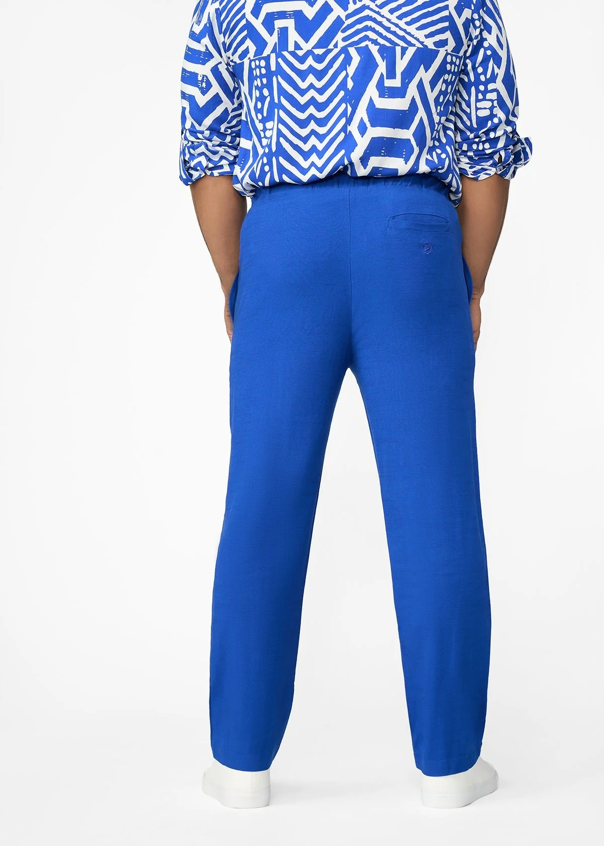 Asan Men's Linen Blend Pants (Cobalt) - Image 5