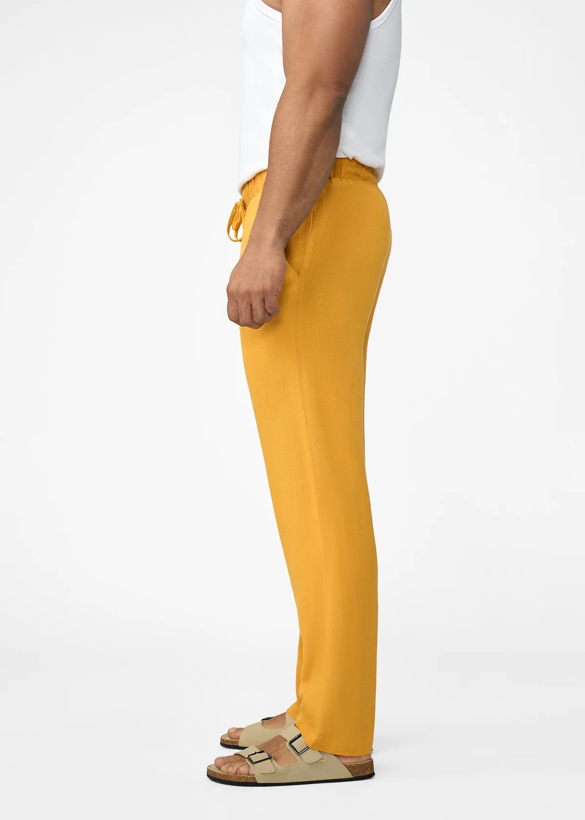 Asan Men's Linen Blend Pants (Gold) - Image 5