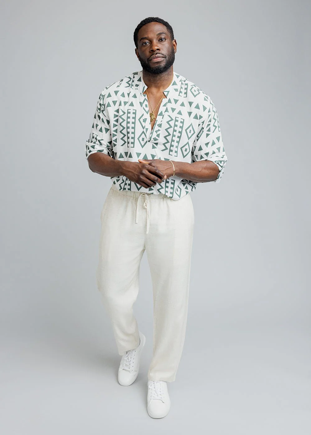 Asan Men's Linen Blend Pants (Sand) - Image 9