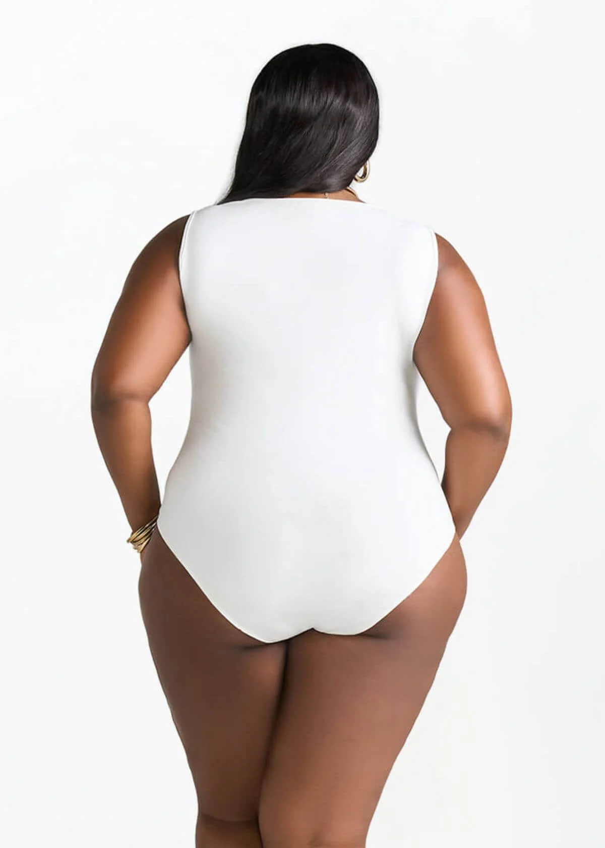 Casaiah Women's Square Neck Bodysuit (Cream) - Image 6