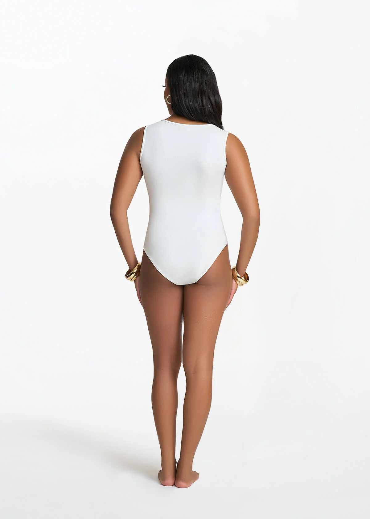 Casaiah Women's Square Neck Bodysuit (Cream) - Image 7