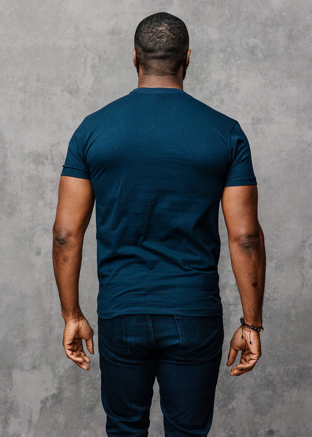 Dayo Men's African Print T-Shirt (Blue/Tan/Navy) - Image 6