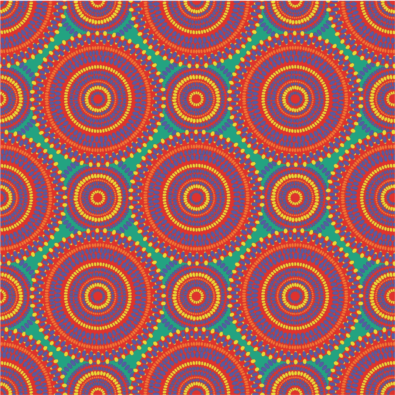 Debare Men's African Print Shorts (Turquoise Red Circles)- Clearance - Image 6
