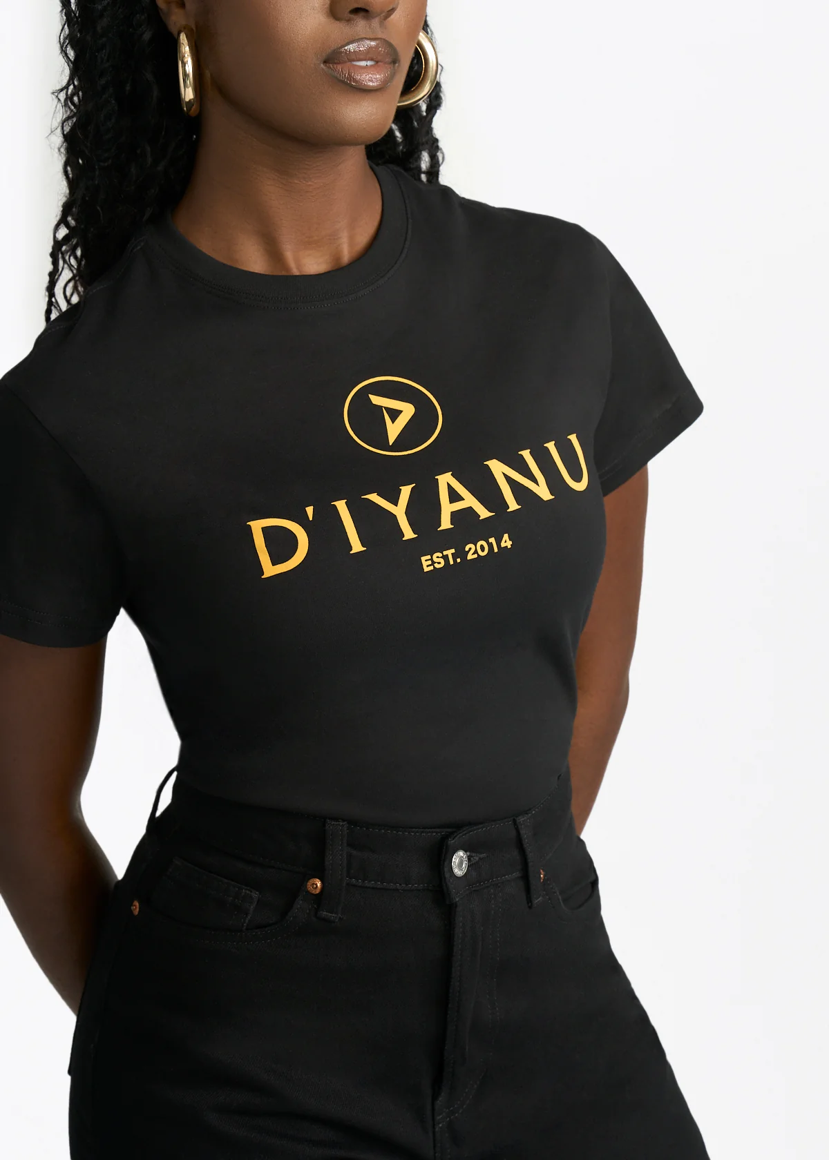 D'IYANU Brand T-Shirt (BLACK) - Image 3