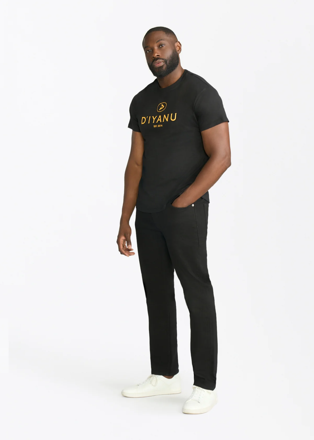 D'IYANU Brand T-Shirt (BLACK) - Image 4