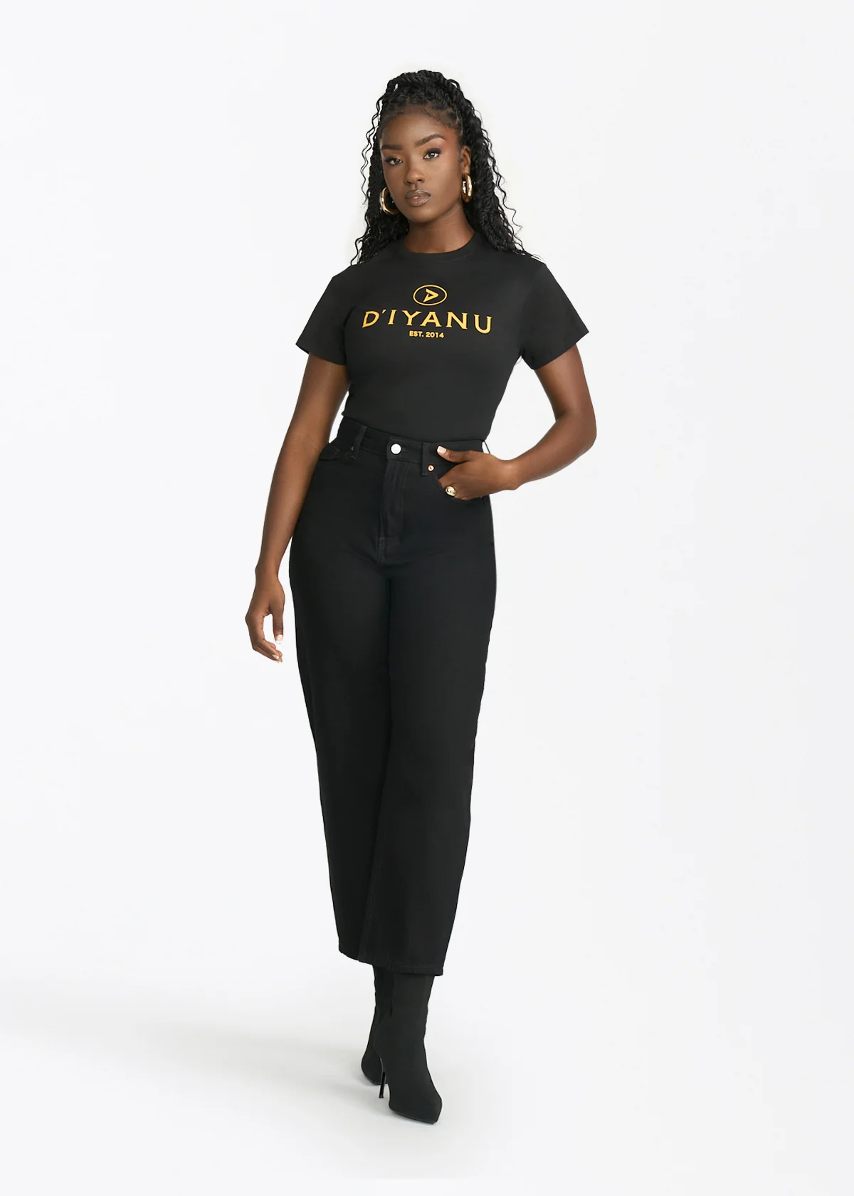 D'IYANU Brand T-Shirt (BLACK) - Image 5