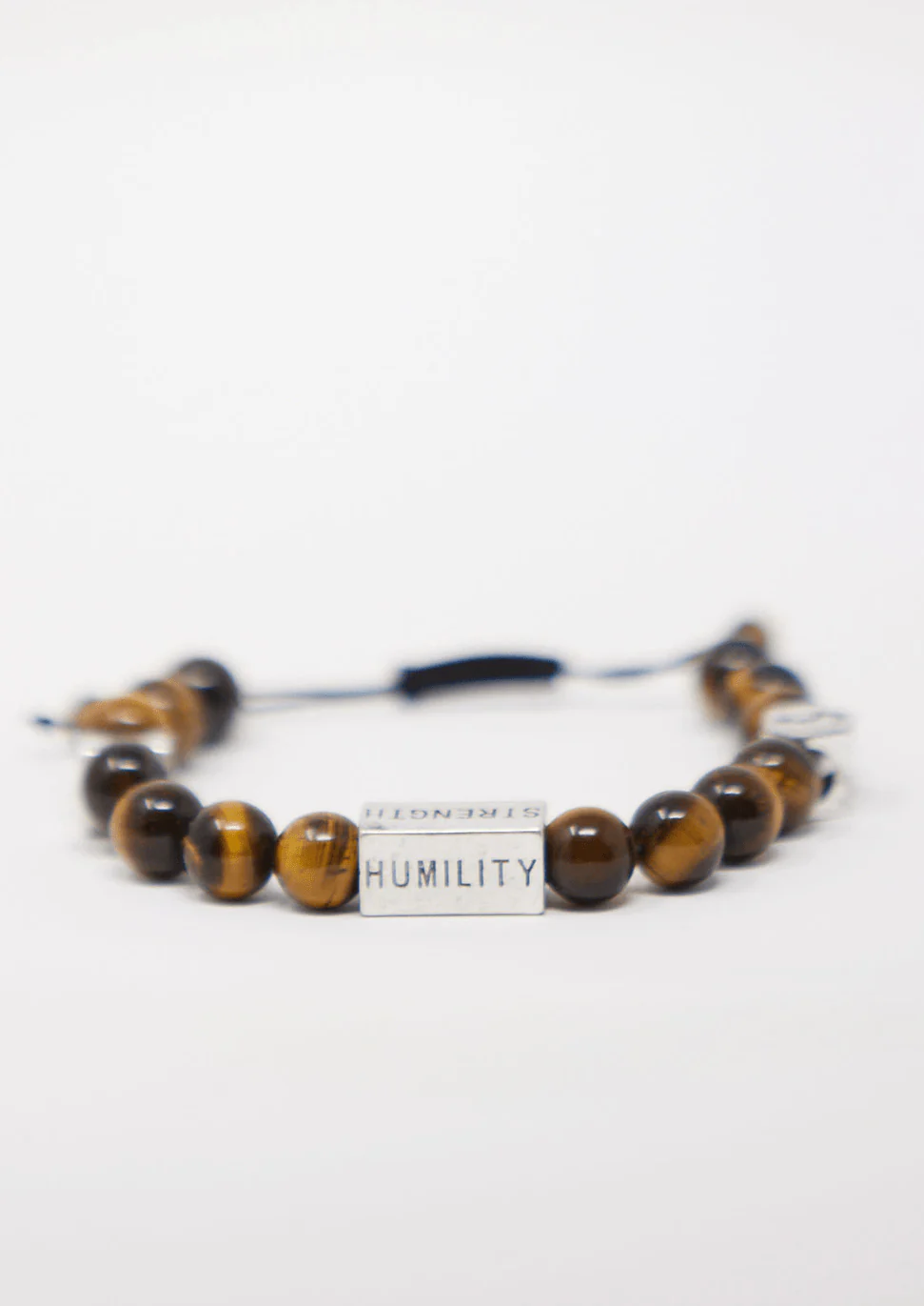 Irele Beaded Humility and Strength Adinkra Symbol Bracelet (Brown) - Image 6