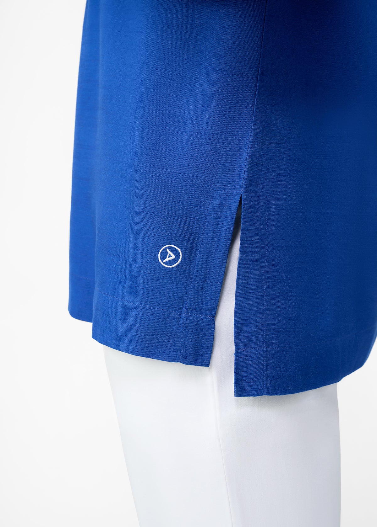 Izibili Men's Embroidered African Linen Blend Tunic (Cobalt) - Image 5