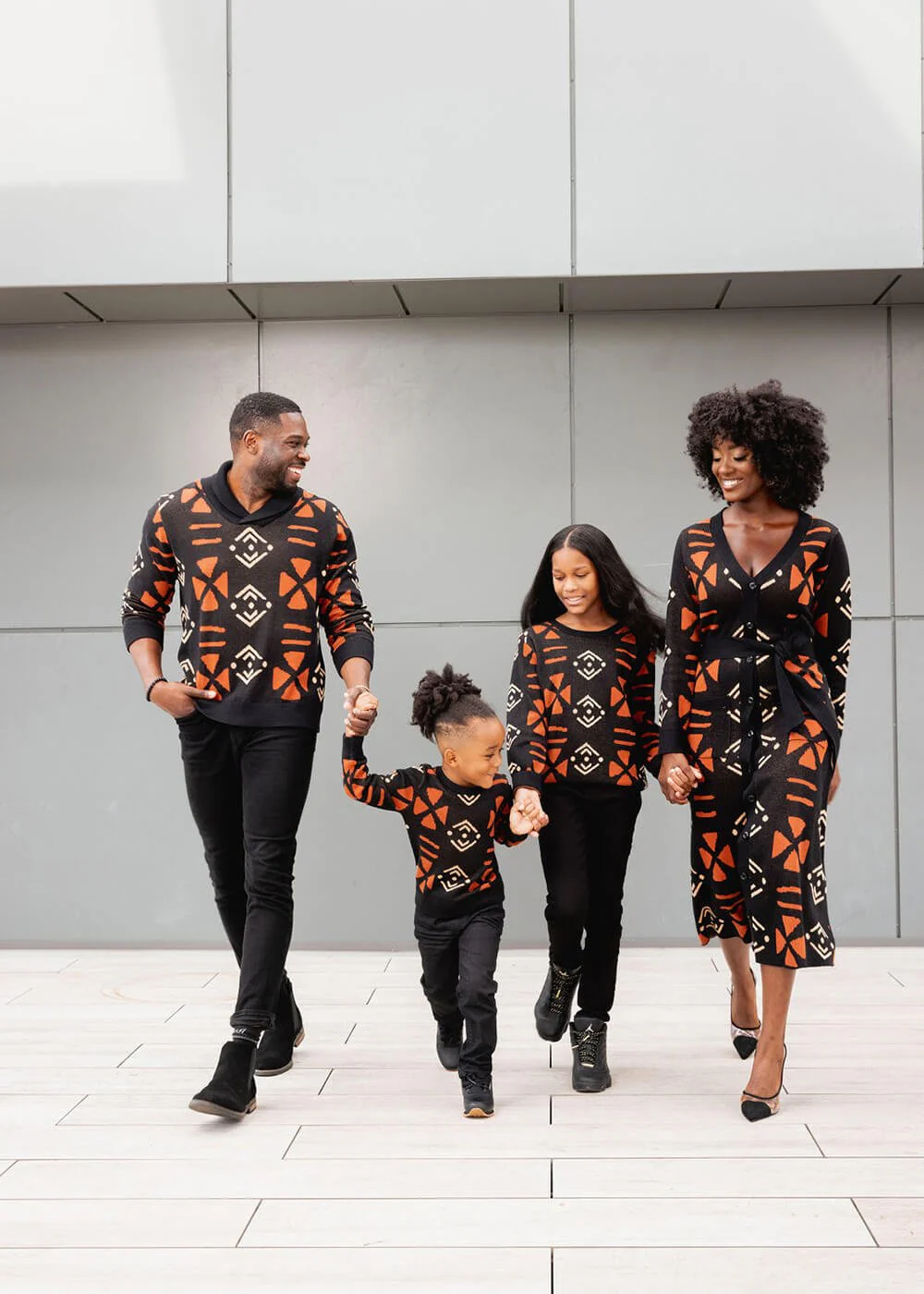 Oma Kid's African Print Sweater (Natural Mudcloth) - Image 7