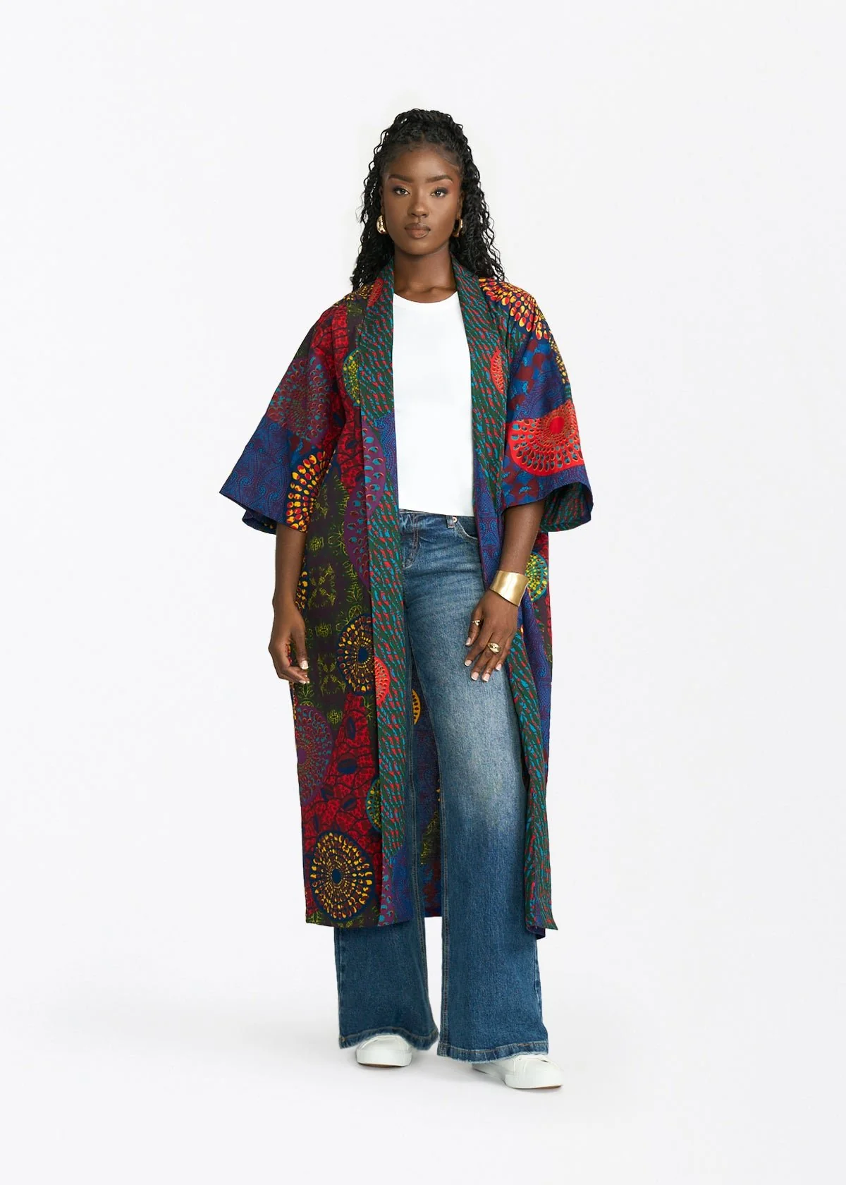 Ondina Womens African Print Kimono (New Harvest Multipattern)
