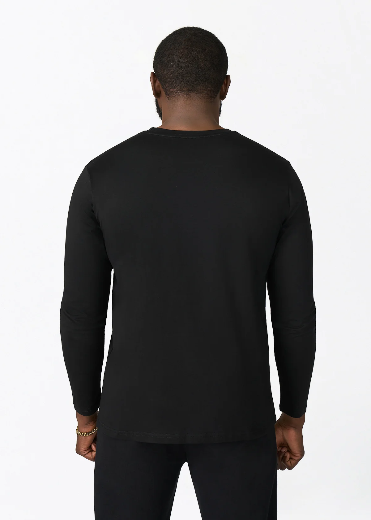 Ore Men's African Print Applique T-shirt (Black Cinnamon Geometric) - Clearance - Image 5