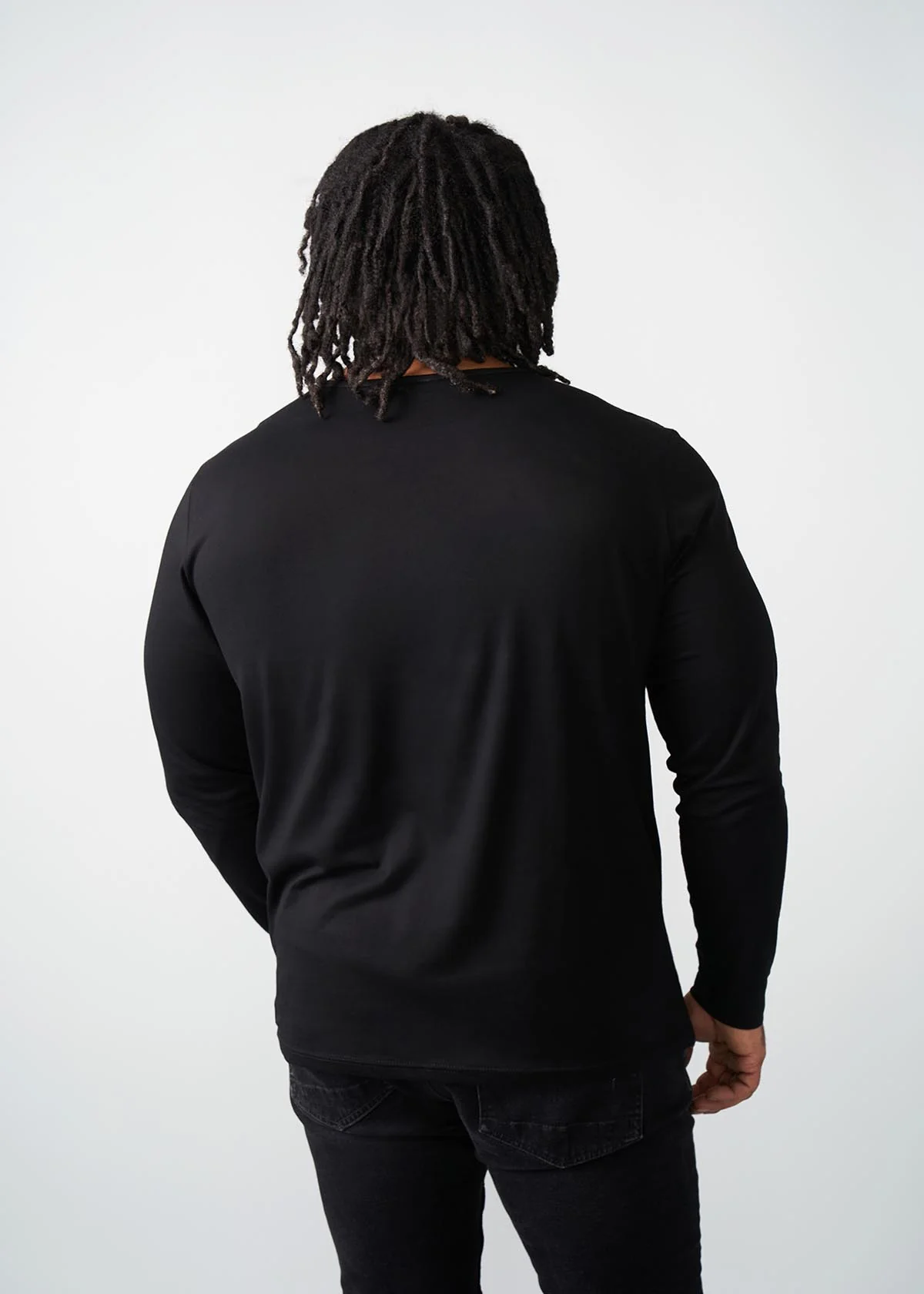 Ore Men's African Print Long Sleeve T-shirt (Black/Natural Mudcloth) - Image 5