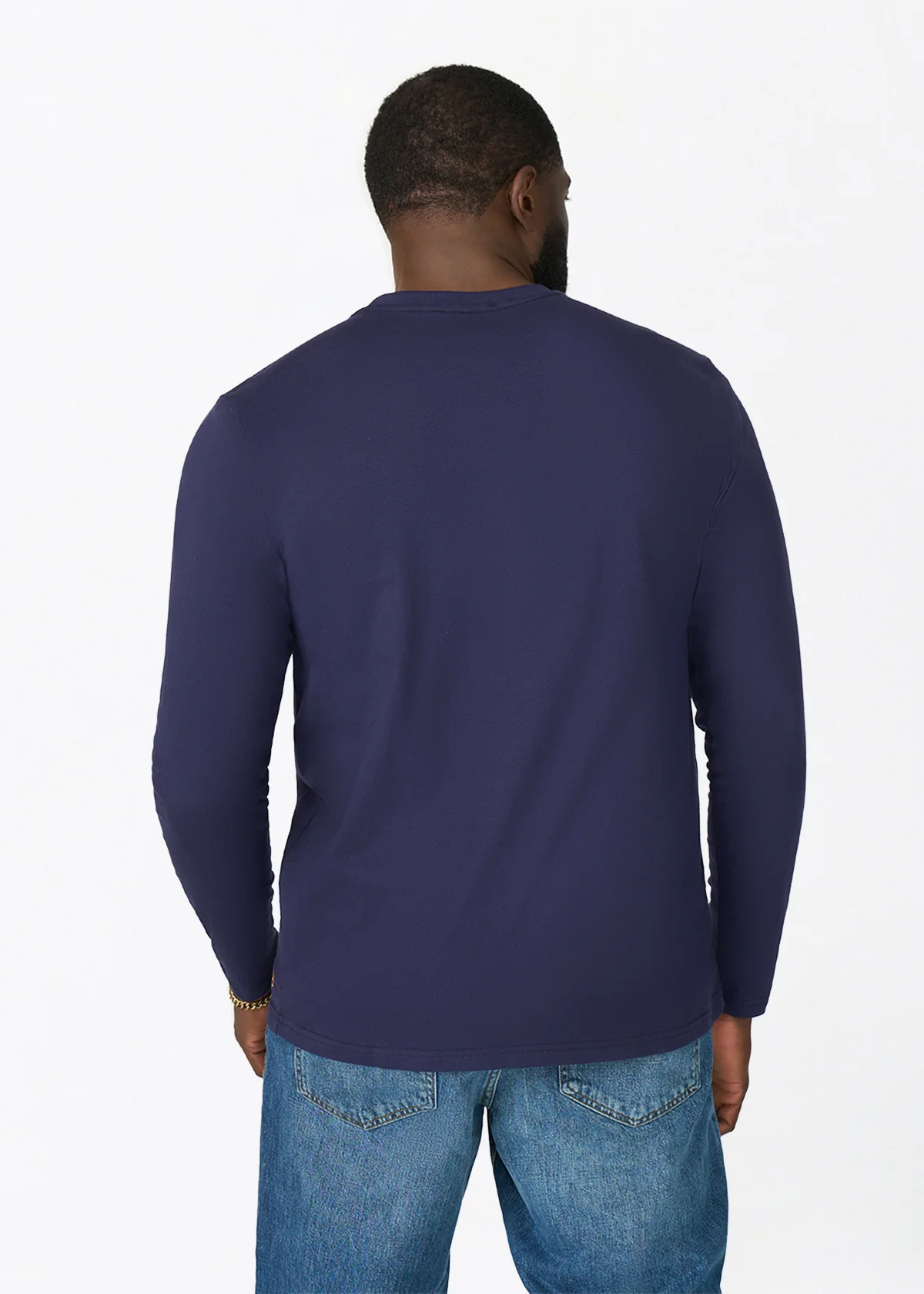 Ore Men's African Print Applique T-shirt (Royal Blue Geometric) - Clearance - Image 5