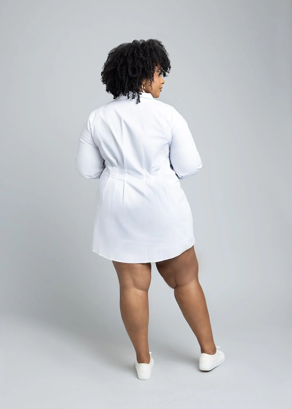 Safi Women's Button-Up Shirt Dress (White) - Image 2