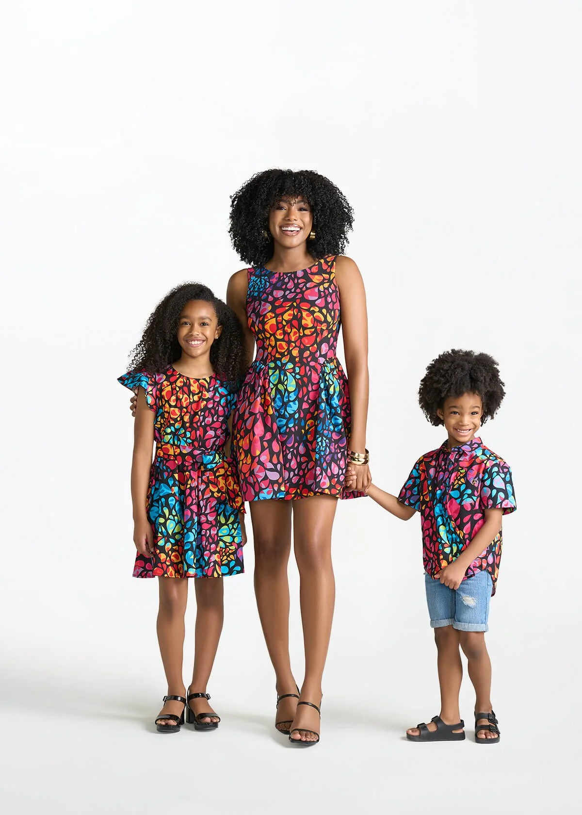 Kelechi Boy's African Print Button-Up Shirt (Fuchsia Kaleidoscope) - Image 6