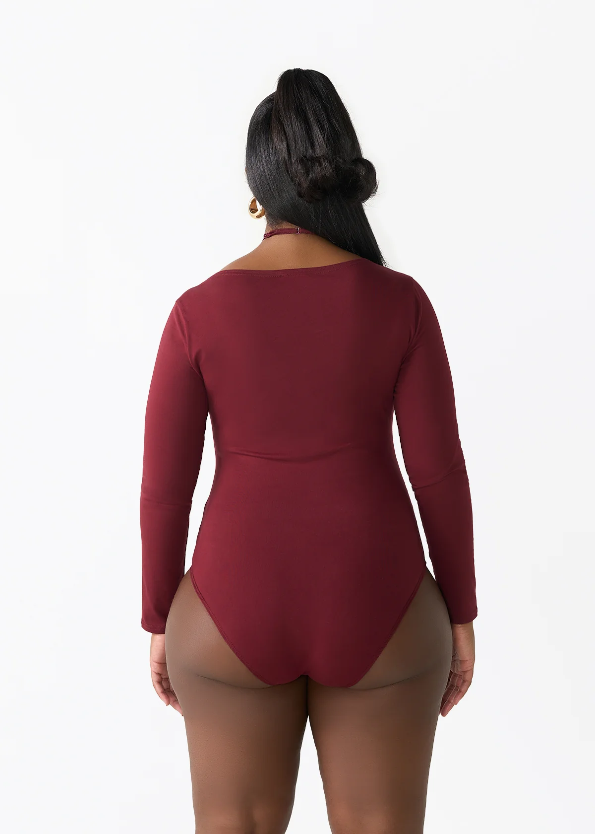 Winda Women's Halter Bodysuit (Maroon) - Clearance - Image 5